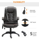 Xavi Luxury Executive Office Chair with Heated Vibration Massage - Brown - Seasonal Overstock