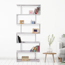 Zeke 6-Tier White Bookshelf - Seasonal Overstock