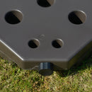 4pc Umbrella Base Plate Weights for Cantilever and Offset Umbrellas up to 220lbs Fill Weight - Seasonal Overstock