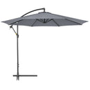 Patio Umbrellas, 10' Deluxe Cantilever Patio Umbrella - Grey - Seasonal Overstock
