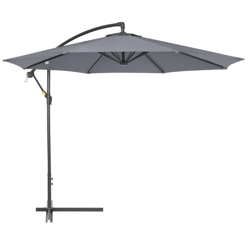 10' Deluxe Cantilever Patio Umbrella - Grey - Seasonal Overstock