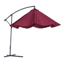 Patio Umbrellas, 10' Deluxe Cantilever Patio Umbrella - Wine Red - Seasonal Overstock