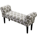 Benches, Upholstered Grey Bedside Bench - Seasonal Overstock