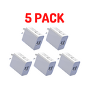 5pk Dual USB 3.0 Charger Phone Charging Adapter - Seasonal Overstock