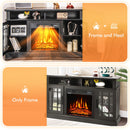 Fireplaces, Felder Black 1400W Electric Fireplace TV Stand for TVs up to 50" - Seasonal Overstock