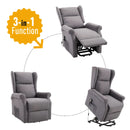 Arm Chairs, Recliners & Sleeper Chairs, Chelsea Grove Grey Wingback Lift Chair Recliner - Seasonal Overstock