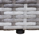 Paloma 4pc Outdoor Rattan Sofa Bed / Patio Conversation Set - Grey - Seasonal Overstock