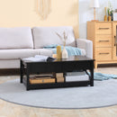 Coffee Tables, Penn Farmhouse Style Coffee Table with Drawers - Black - Seasonal Overstock