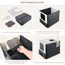 Portable Cat Litter Box with Feet Cleaning Top Exit - Seasonal Overstock