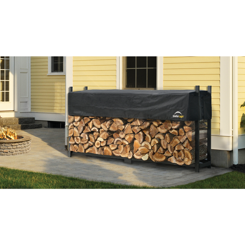 Ultra Duty Firewood Rack with Cover - 8ft - Seasonal Overstock