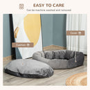 Dog Beds, Velvet Soft Dark Grey Large Dog Bed - Seasonal Overstock