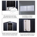 11' x 9' Large Garden Storage Shed - Dark Grey - Seasonal Overstock