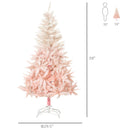 Christmas Trees, 5ft White / Pink Artificial Christmas Tree - Seasonal Overstock