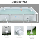 Pools, 8.3' x 5' Above Ground Swimming Pool with Pump & Filter 26" Deep - Grey - Seasonal Overstock