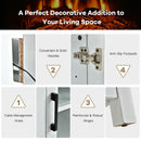 Fireplaces, Elio White 1400W Electric Fireplace TV Stand for TVs up to 65" - Seasonal Overstock