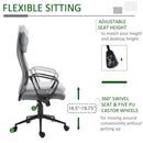 Everett High Back Grey Office Chair with Mesh Back - Seasonal Overstock