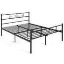 Farrah Full Size Metal Platform Bed Frame with Headboard and Footboard - Seasonal Overstock