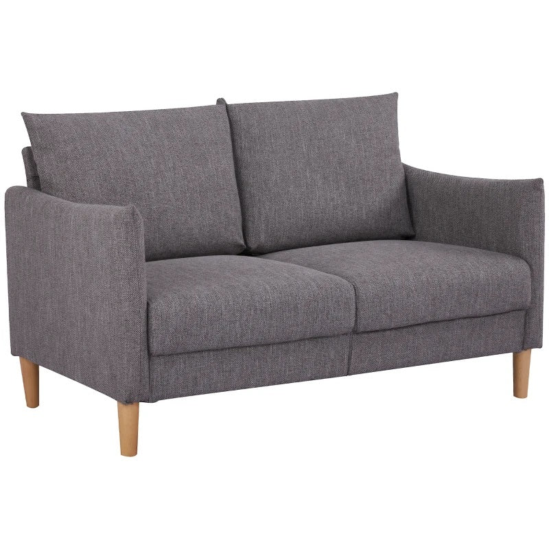 Keela 54" Modern Compact Loveseat Sofa - Grey - Seasonal Overstock