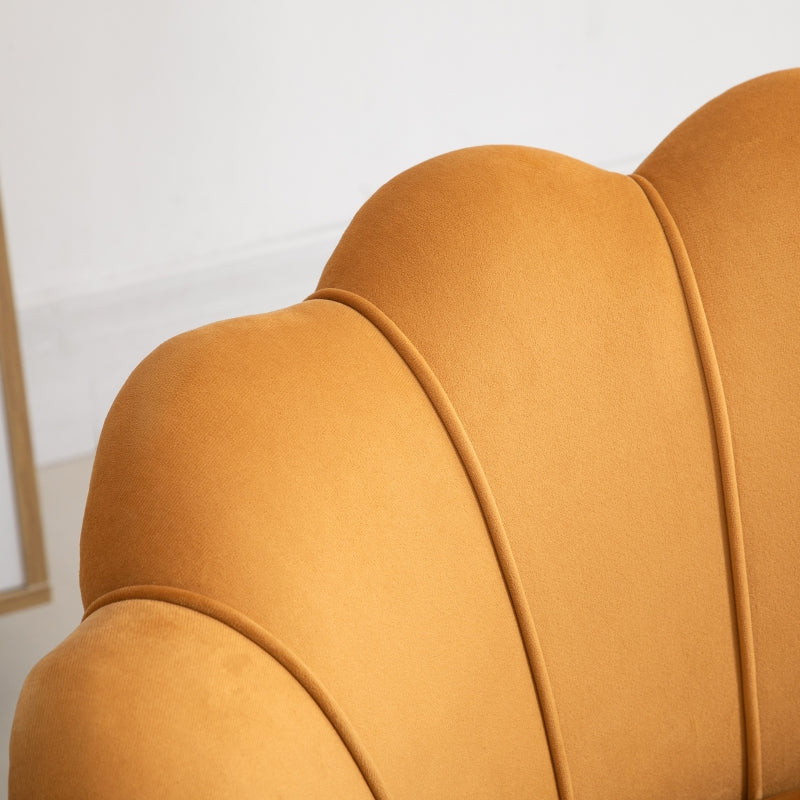Lita Velvety Accent Tub Chair - Yellow - Seasonal Overstock