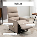 Ryder2 Powered Lift Recliner Chair Light Brown - Seasonal Overstock