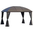 Sharan 10' x 13' Hard Top Patio Gazebo - Seasonal Overstock