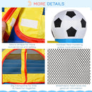 Bouncy Castles, Soccer Theme Backyard Bouncy Castle 7.4' x 7.2' x 6.4' - Seasonal Overstock