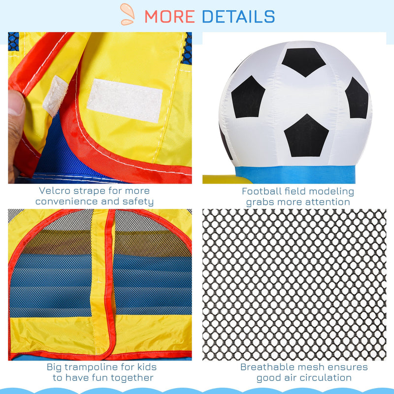 Soccer Theme Backyard Bouncy Castle 7.4' x 7.2' x 6.4' - Seasonal Overstock