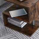 Sylas End Table Shelf - Rustic Brown - Seasonal Overstock