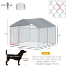 7.5' x 7.5' Large Dog House Kennel Pen with Canopy Shade - Seasonal Overstock