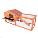 Coops & Hutches, Cozy Loft Rabbit Hutch Hen House 5.2 x 2 x 2.4ft - Seasonal Overstock