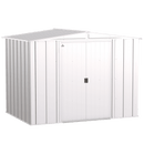 8' x 6' Arrow Classic Steel Storage Shed - Flute Grey - Seasonal Overstock
