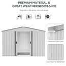 9' x 6.4' Outdoor Storage Shed - Silver Grey - Seasonal Overstock