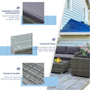 Patio Furniture, Brently 4pc Patio Sofa Set - Grey - Seasonal Overstock