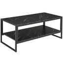 Reana Black Marble Look Coffee Table - Seasonal Overstock