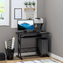 Sloan 35" Black Workstation Desk with Keyboard Tray & PC Shelf - Seasonal Overstock