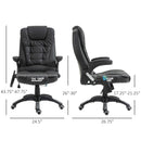 Xavi Luxury Executive Office Chair with Heated Vibration Massage - Black - Seasonal Overstock