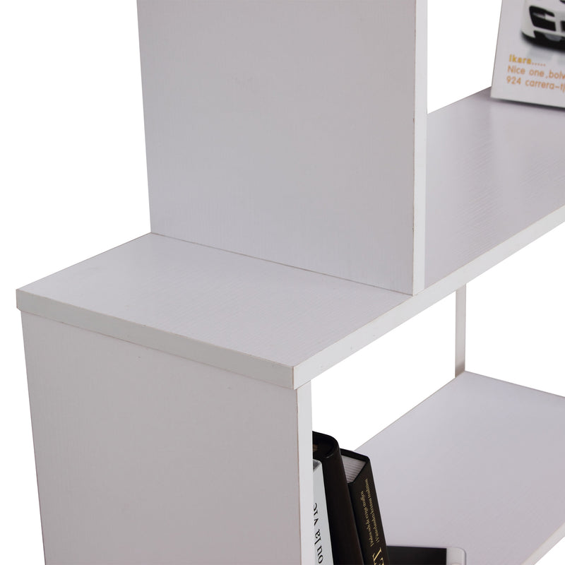 Zeke 6-Tier White Bookshelf - Seasonal Overstock