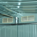 Storage Sheds, 8.5' x 6.8' x 5.8' Green Outdoor Garden Storage Shed - Seasonal Overstock