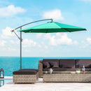 10' Deluxe Cantilever Patio Umbrella - Green - Seasonal Overstock
