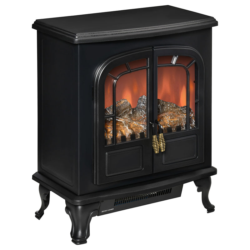 20" Black Electric Fireplace with 750/1500W Heater - Seasonal Overstock
