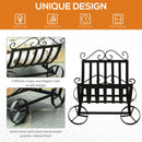 23" Arc Basket Style Firewood Rack Log Holder - Seasonal Overstock