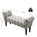 Benches, Upholstered Grey Bedside Bench - Seasonal Overstock