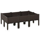 Planters, 6-Box Raised Planter Flower Bed - Seasonal Overstock
