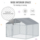 7.5' x 7.5' Large Dog House Kennel Pen with Canopy Shade - Seasonal Overstock