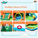 Bouncy Castles, 8-in-1 Tropical Paradise Bouncy Castle 14.1' x 12.3' x 6.75' - Seasonal Overstock
