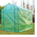 Greenhouses, 8 x 6 x 7ft Walk-In Soft Cover Greenhouse with Shelves - Seasonal Overstock
