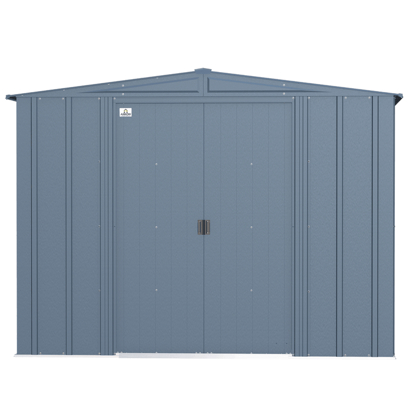 8' x 8' Arrow Classic Steel Storage Shed - Blue Grey - Seasonal Overstock
