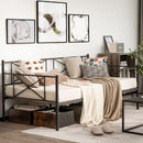 Day Beds, Alexis Twin Size Metal Day Bed - Black - Seasonal Overstock