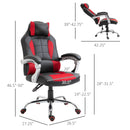 Flyta Ergonomic Executive Faux Leather Red & Black Office Gaming Chair - Seasonal Overstock