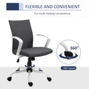 Gestar Steel Base Swivel Office Chair - Charcoal Linen - Seasonal Overstock